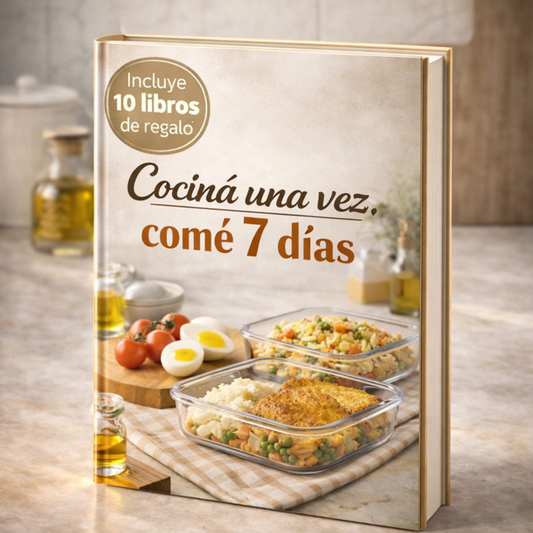📦COMBO 10X1: COCINA UNA VEZ, COME 7 DIAS + 10 LIBROS DE REGALO 🎁
